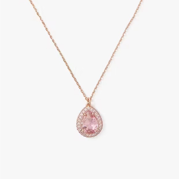 New‎ Kate Spade Brilliant Statements Pavé Halo Mini Pendant Necklace - Picture 1 of 3